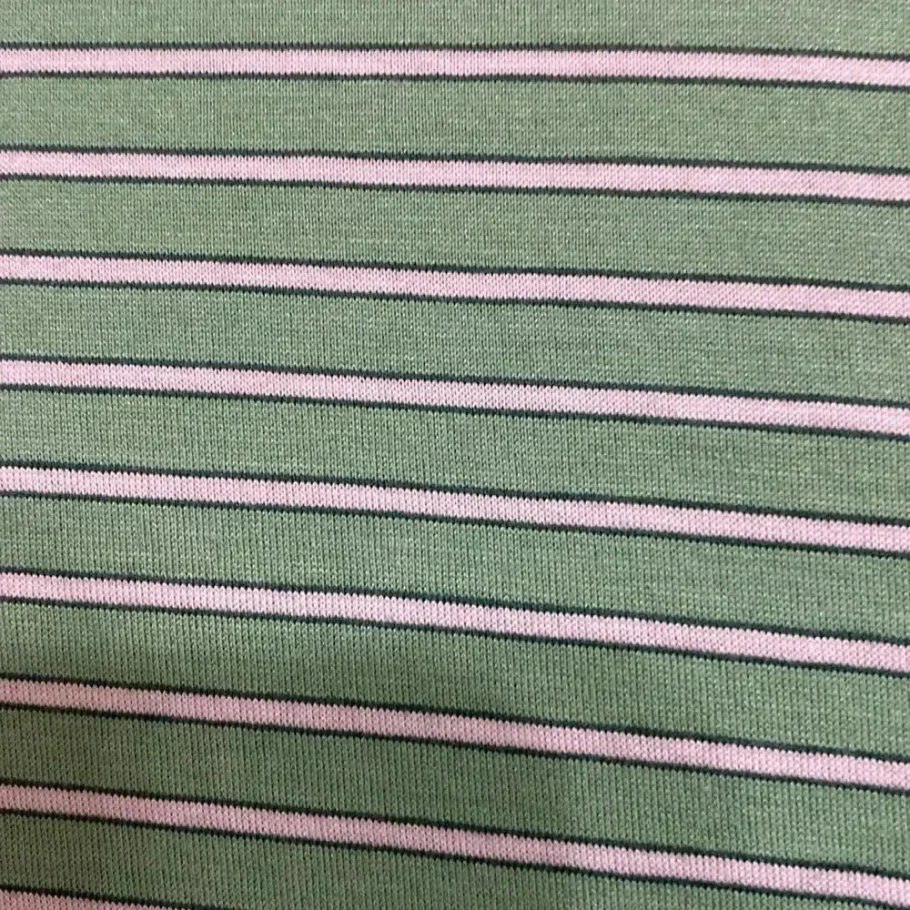 PETER MILLAR MENS SIZE LARGE‎ 100% COTTON POLO SHIRT LIGHT GREEN WHITE STRIPE - Picture 4 of 9